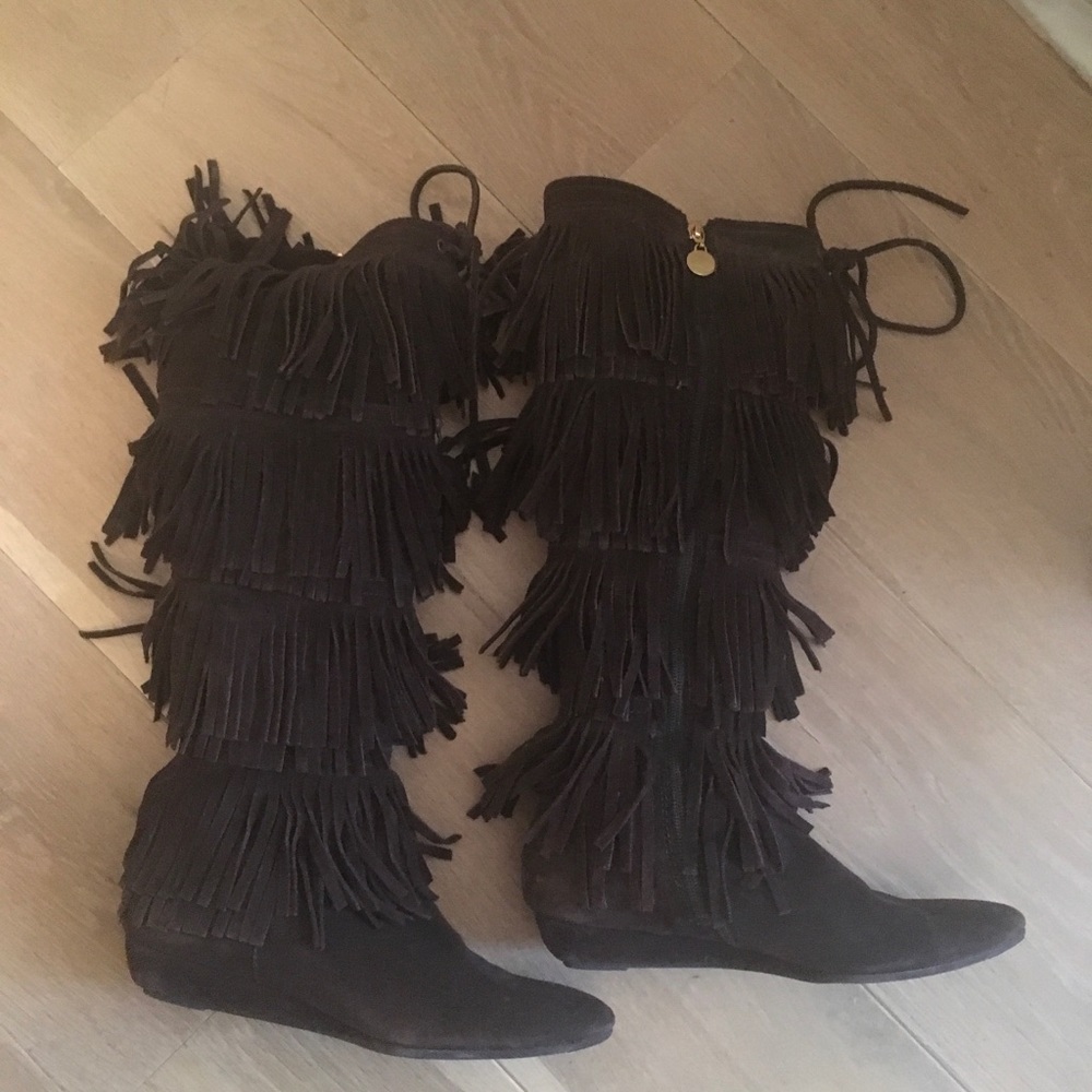 MICHAEL Michael Kors Fringe Suede Boots